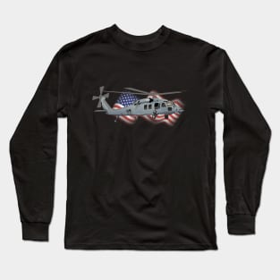 HH-60 Pave Hawk Military Helicopter Long Sleeve T-Shirt